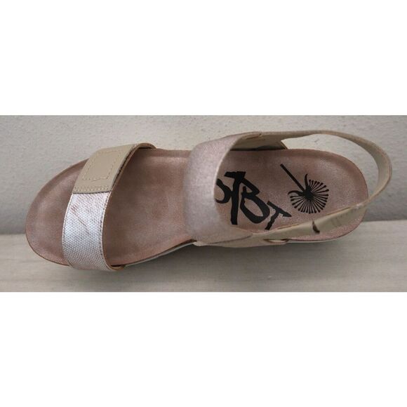 OTBT 10335 Women's Sz 9M Silver Nova Leather Slingback Platform Sandals - Picture 8 of 15